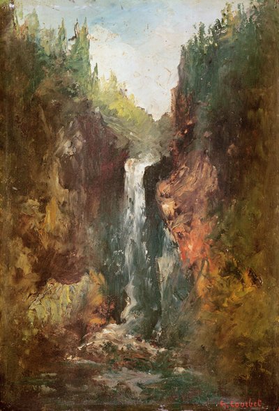 Waterfall (also known as the La Chute de Conches), 1873 by Gustave Courbet